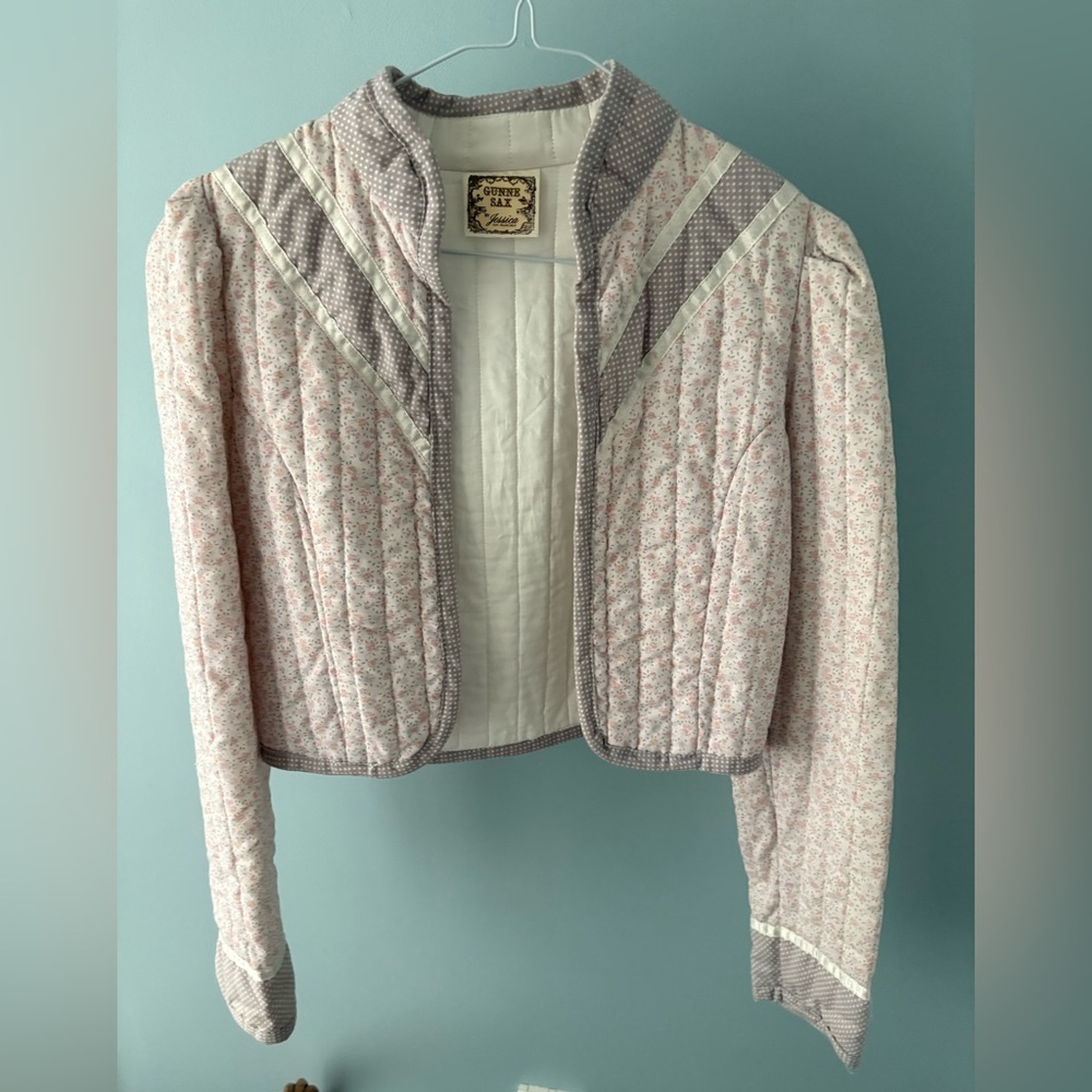 Gunne Sax Quilted Bomber Jacket